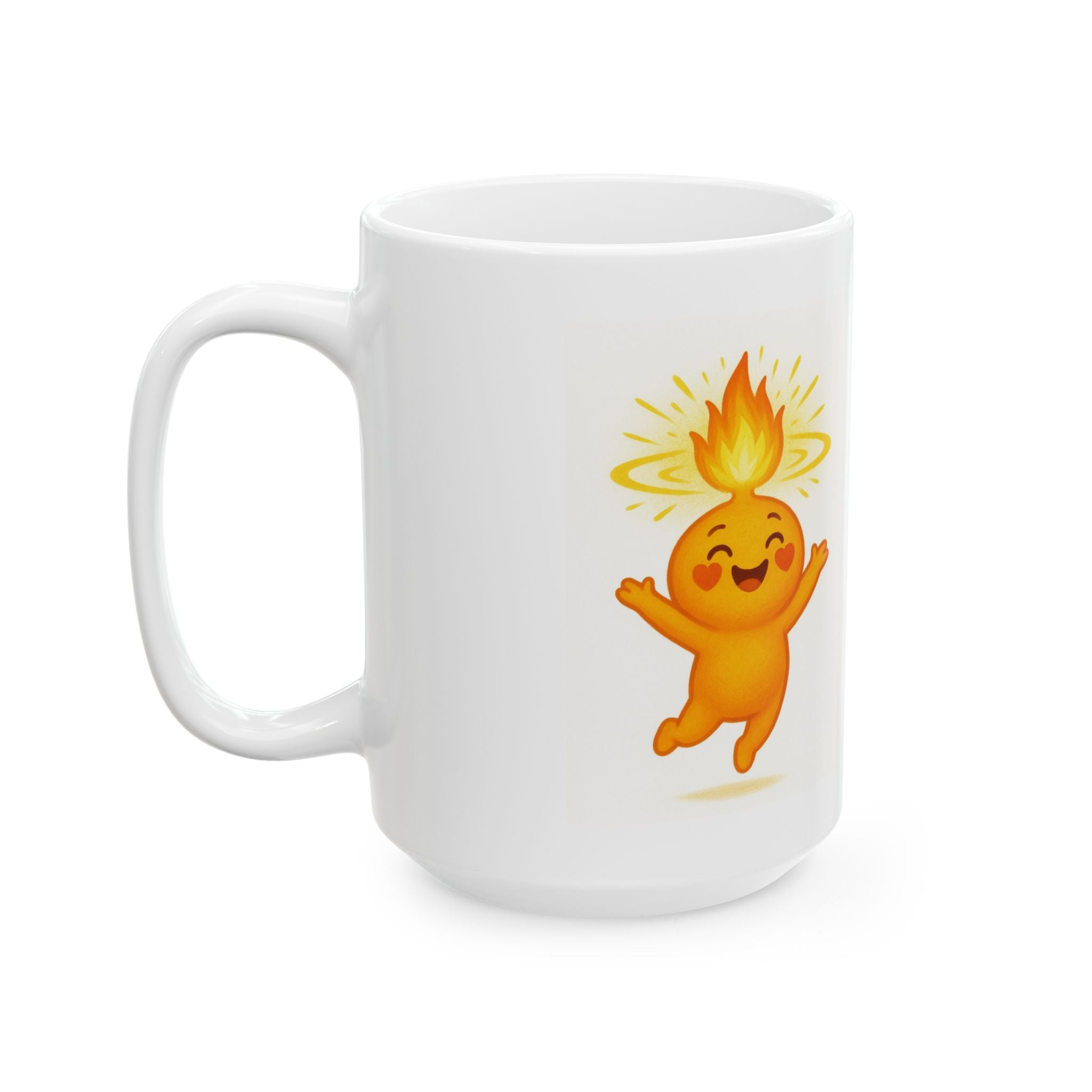 Keep Jumping Coffee Mug – Cute Spark Character Inspirational Ceramic Mug | 11oz & 15oz