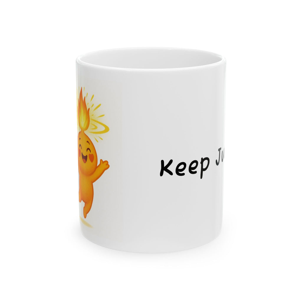 Keep Jumping Coffee Mug – Cute Spark Character Inspirational Ceramic Mug | 11oz & 15oz