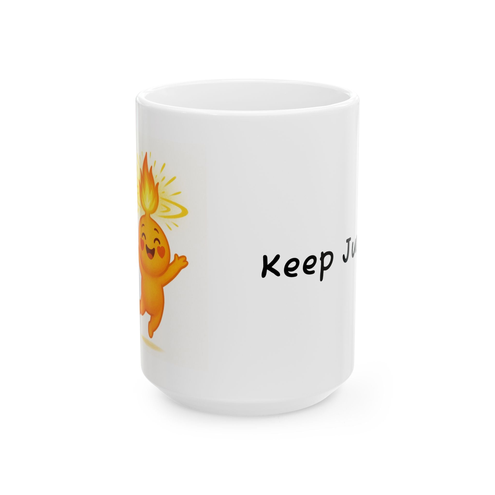 Keep Jumping Coffee Mug – Cute Spark Character Inspirational Ceramic Mug | 11oz & 15oz