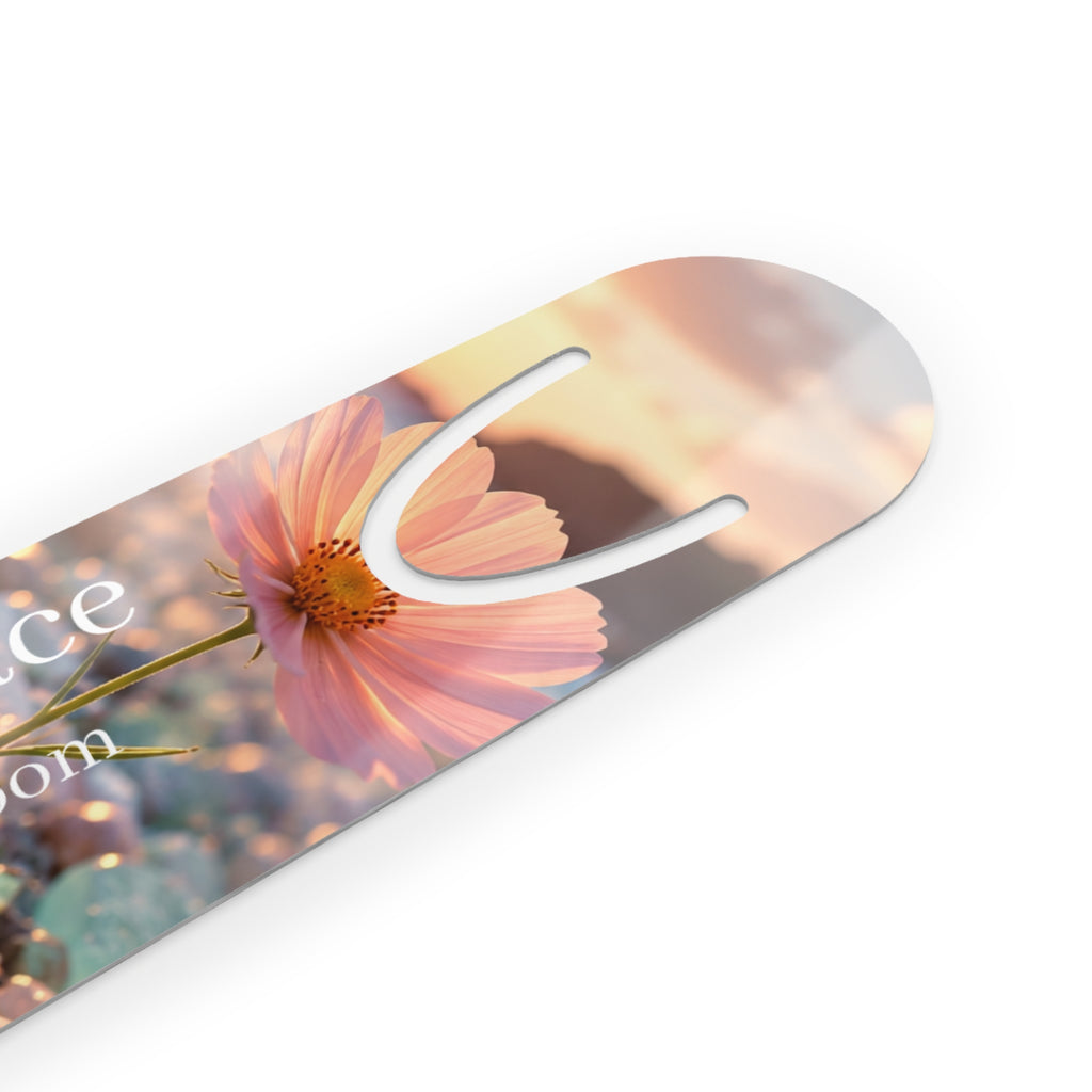 Find the Place Where You Belong | Floral Inspirational Metal Bookmark | Gift for Book Lovers