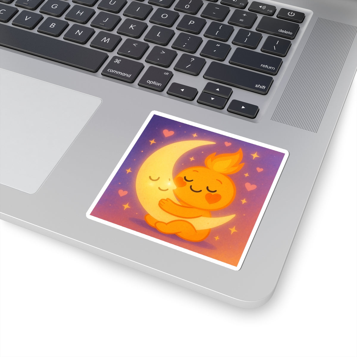 Spark Hugging the Moon Kiss-Cut Sticker