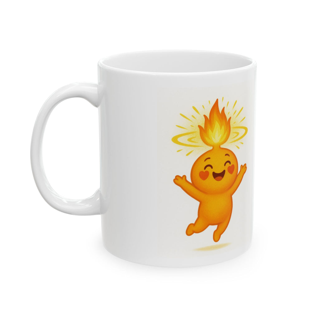 Keep Jumping Coffee Mug – Cute Spark Character Inspirational Ceramic Mug | 11oz & 15oz