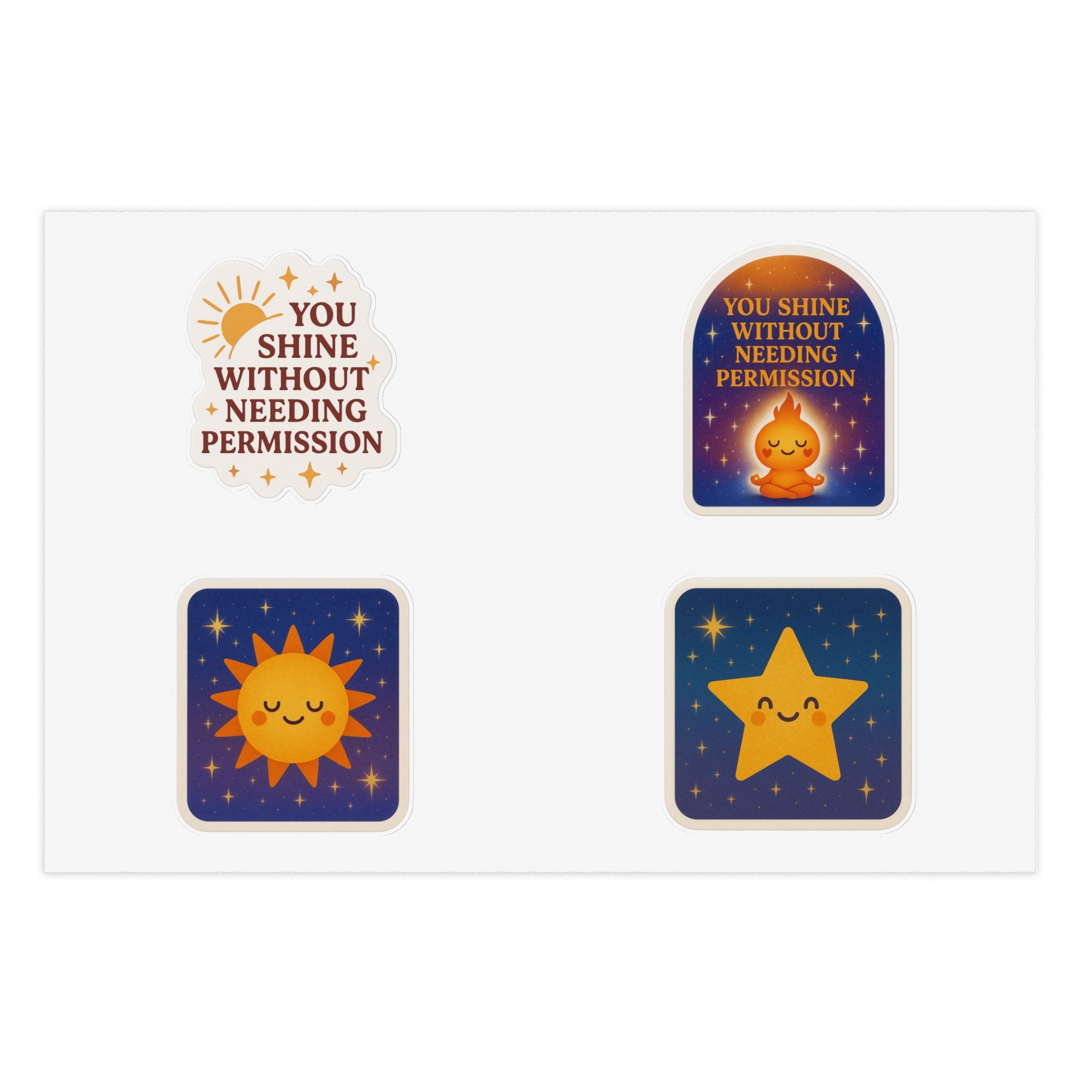You Shine without needing Permission sticker sheet Fun Crafting | Journals, Planners, Scrapbooking, Kids' Parties, Gifts